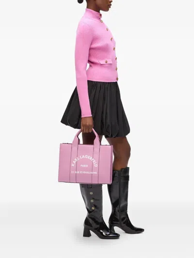 Karl Lagerfeld Rue St.guillaume Tote Bag In Pink