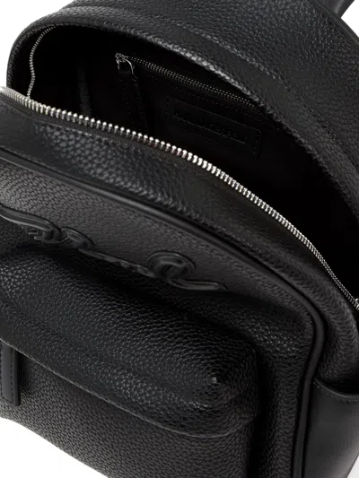 Karl Lagerfeld Small K/skuare Backpack Grainy In Black