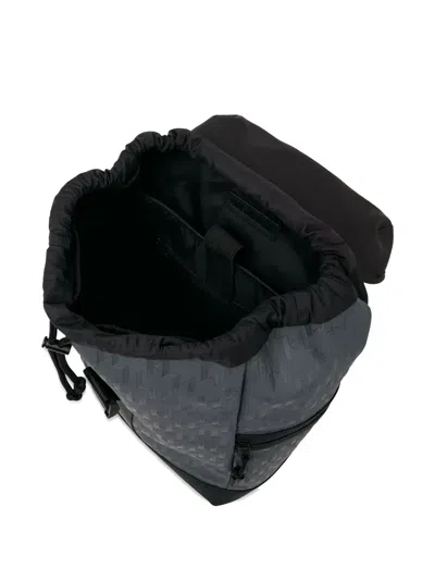 Karl Lagerfeld Monogram Weatherproof Backpack In Gray