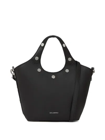 Karl Lagerfeld Black Rocky Marais Small Tote In Black