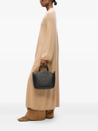 Karl Lagerfeld Small K/circle Studs Tote Bag In Black