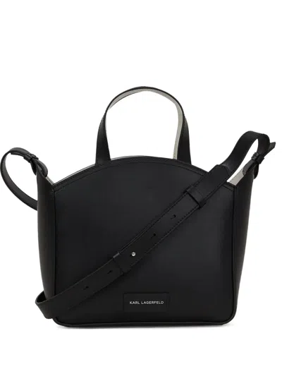 Karl Lagerfeld Small K/circle Studs Tote Bag In Black