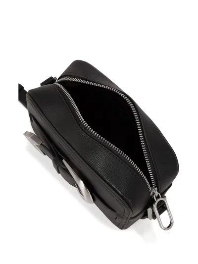 Karl Lagerfeld Jeans Buckle-detail Crossbody Bag In Black