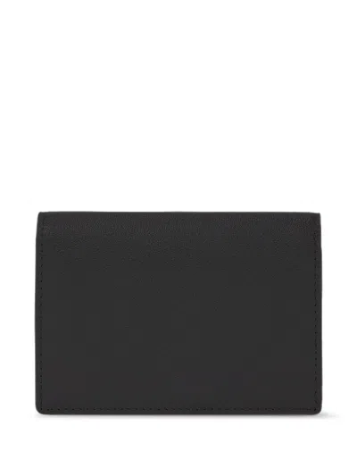 Karl Lagerfeld Signature-logo Leather Wallet In Black