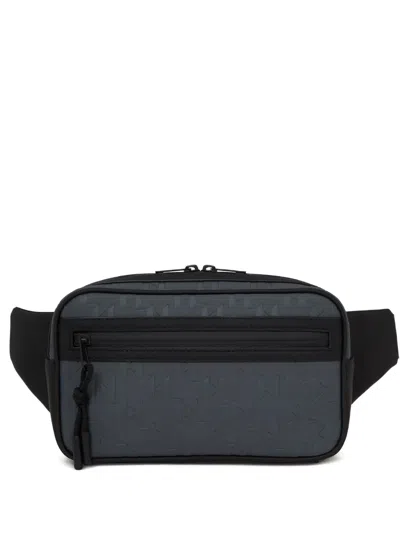 Karl Lagerfeld Monogram-pattern Belt Bag In Gray