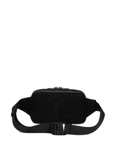 Karl Lagerfeld Monogram-pattern Belt Bag In Gray