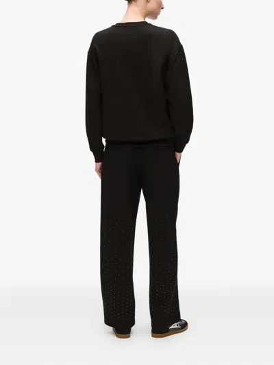 Karl Lagerfeld Rhinestone-embellished Sweatshirt In Black