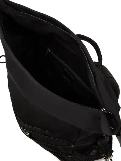 Karl Lagerfeld Jeans Utility Roll-top Drawstring Backpack In Black