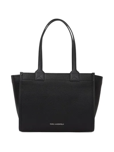 Karl Lagerfeld Medium K/skuare Grainy Tote Bag In Black