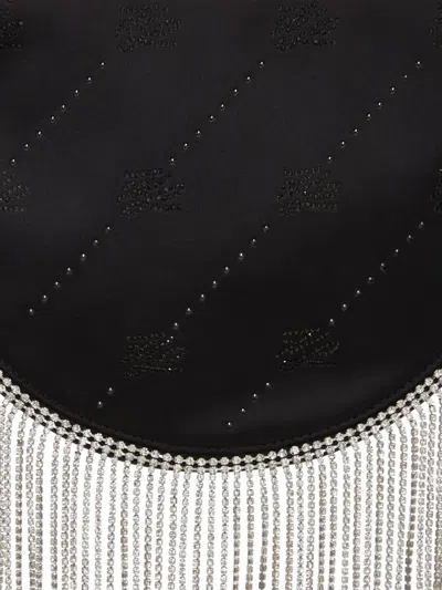 Karl Lagerfeld K/soiree Rhinestone Shoulder Bag In Black