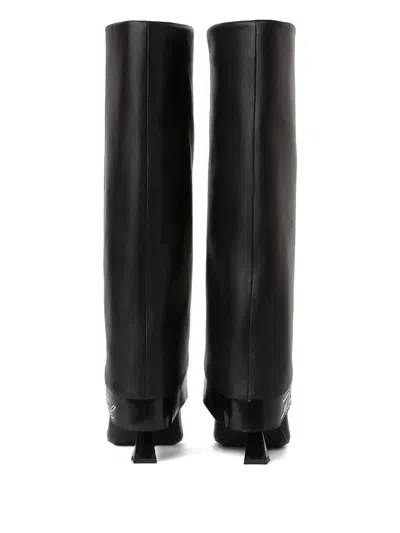 Karl Lagerfeld 90mm Debut Fold-down Knee-high Boots In Animal Print