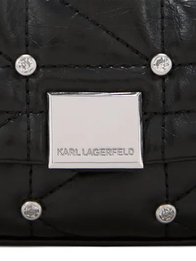 Karl Lagerfeld Black K Kuilt Satchel