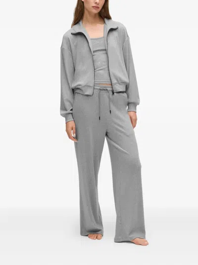 Karl Lagerfeld Elastic-waistband Track Pants In Gray