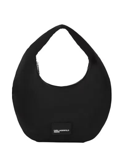 Karl Lagerfeld Jeans Logo Shoulder Bag In Black