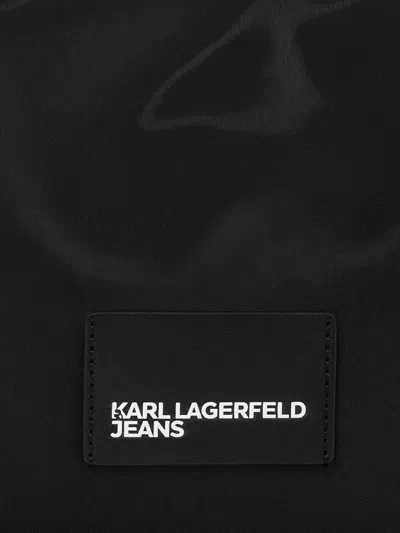 Karl Lagerfeld Jeans Logo Shoulder Bag In Black