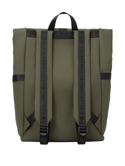 Karl Lagerfeld Jeans Roll-top Buckle Backpack In Green