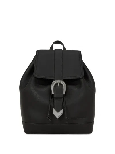 Karl Lagerfeld Jeans Buckle-fastening Drawstring Backpack In Black