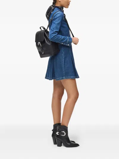 Karl Lagerfeld Jeans Buckle-fastening Drawstring Backpack In Black