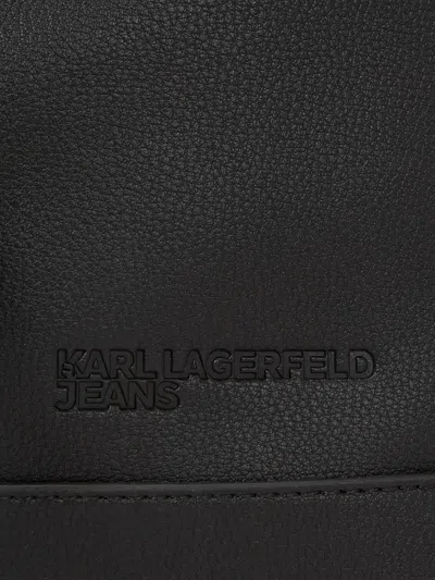 Karl Lagerfeld Jeans Buckle-fastening Drawstring Backpack In Black
