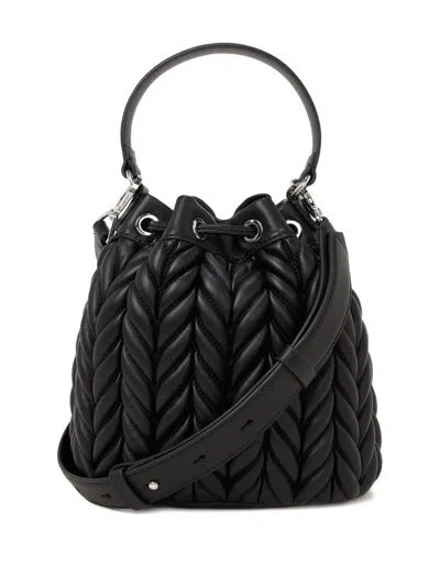 Karl Lagerfeld K/weave Bucket Bag In Black