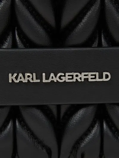 Karl Lagerfeld K/weave Bucket Bag In Black