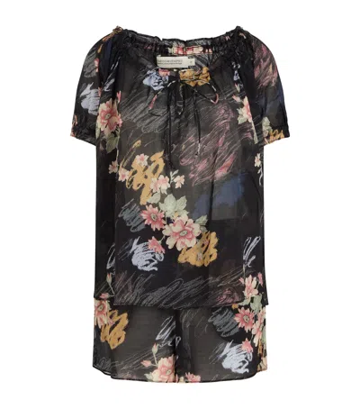 Desmond & Dempsey Love Print Light And Easy Pyjama Short Set In Black