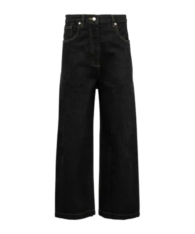Studio Nicholson Denim Trousers With Belt Loops In Black