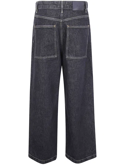 Studio Nicholson Denim Trousers With Belt Loops In Black