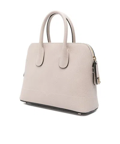 Valextra Mylogo Leather Tote Bag In Brown