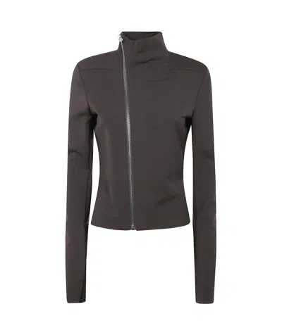 Rick Owens Gary High-neck Zip-front Jacket In Black