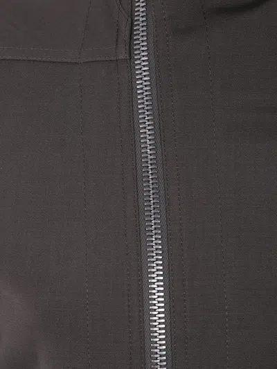 Rick Owens Gary High-neck Zip-front Jacket In Black