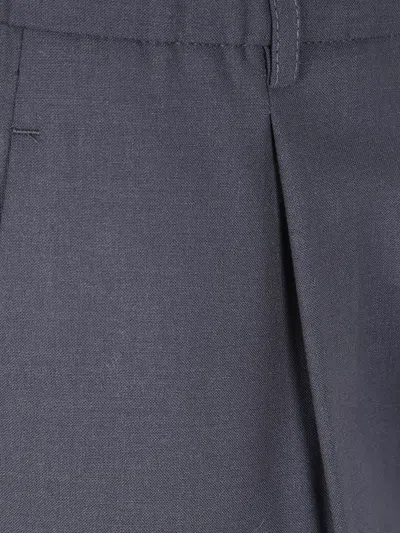 Herno Pleated-front Straight-leg Trousers In Gray