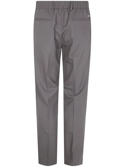 Herno Pleated Back-pocket Trousers In Gray