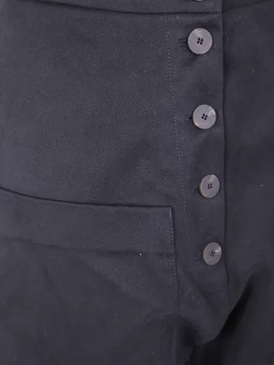 Studio Nicholson Rounded Drop Crotch Trousers In Blue