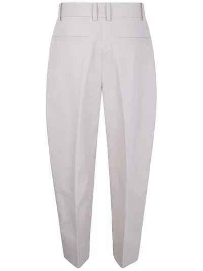 Studio Nicholson Double Pleat Wide Leg Trousers In Gray