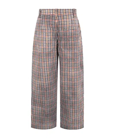 Pierre-louis Mascia Houndstooth-pattern Pleated-front Trousers In Multi
