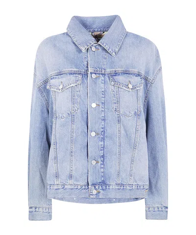 Haikure "janet" Chest Pockets Collared Jacket In Blue