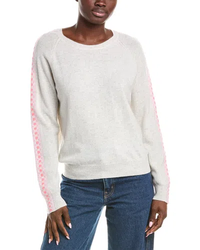 Brodie Cashmere Porcha Stripe Cashmere Sweater In Gray