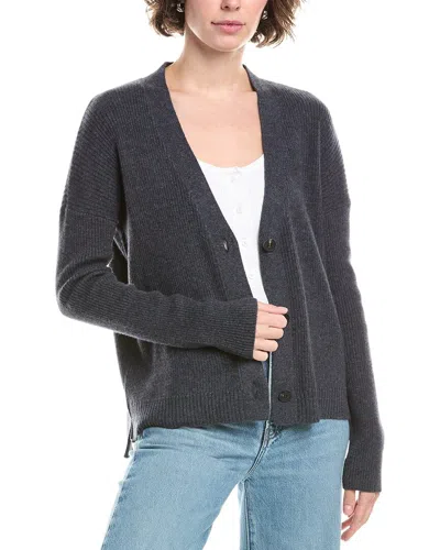 Raffi Relaxed Cashmere Cardigan In Gray
