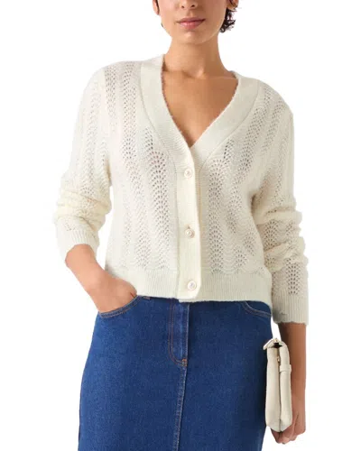 Lk Bennett Elodie Wool-blend Cardigan In White