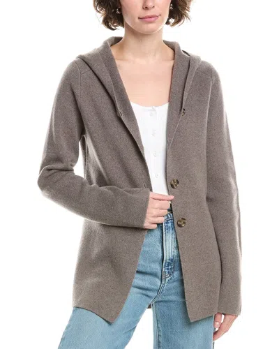 Raffi Hooded Wool & Cashmere-blend Blazer In Brown
