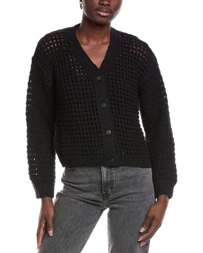 Naadam Open Knit Cardigan In Black