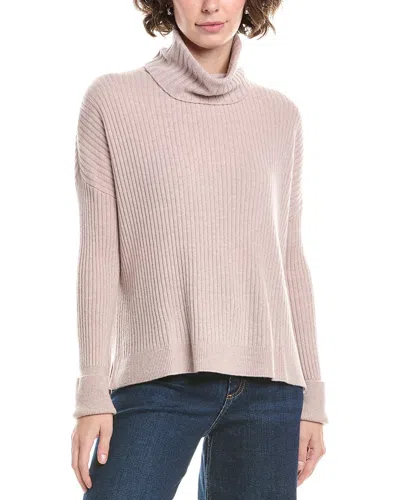 Raffi Rib Turtleneck Cashmere Sweater In Sand
