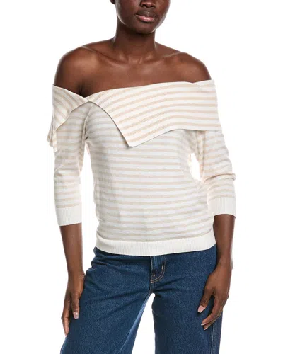 Minnie Rose Off-the-shoulder Cashmere-blend Sweater In Brown