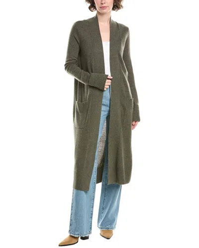 Raffi Cashmere Duster Cardigan In Green