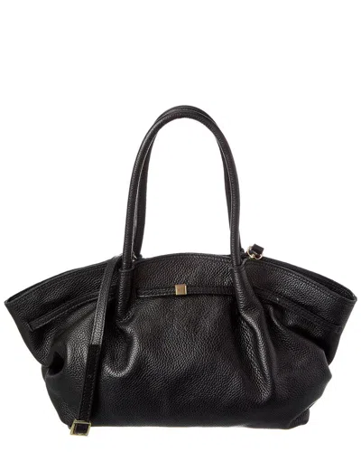 Persaman New York Abella Leather Tote In Black