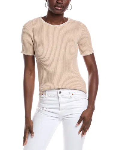 Naadam Ribbed Cashmere-blend T-shirt In Neutral