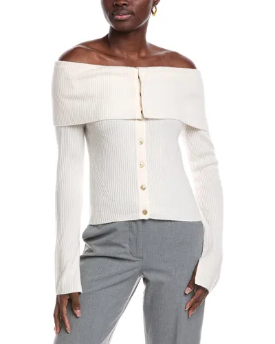 Naadam Off-the-shoulder Wool & Cashmere-blend Sweater In White