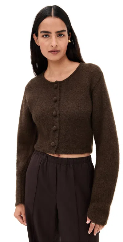 By Malene Birger Zharea Cardigan In Dark Mahogany In Brown