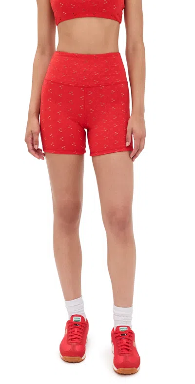 Strut This The Eyelet Shorts Red In Red